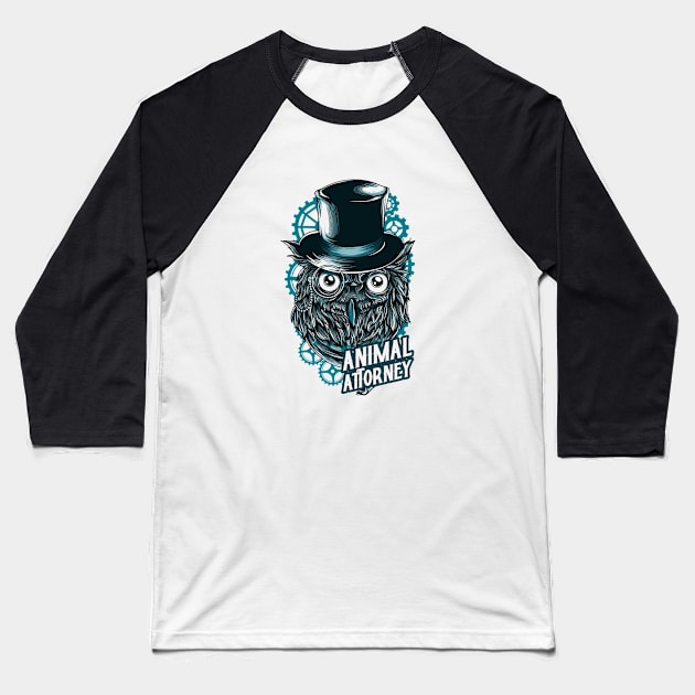 Animal Attorney (Owl) Baseball T-Shirt by SouthAmericaLive